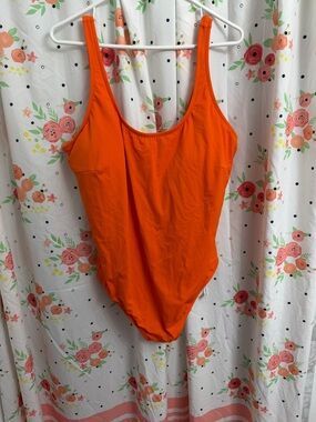 Amazon Essentials 3X Orange Scoop One-Piece Swimsuit New